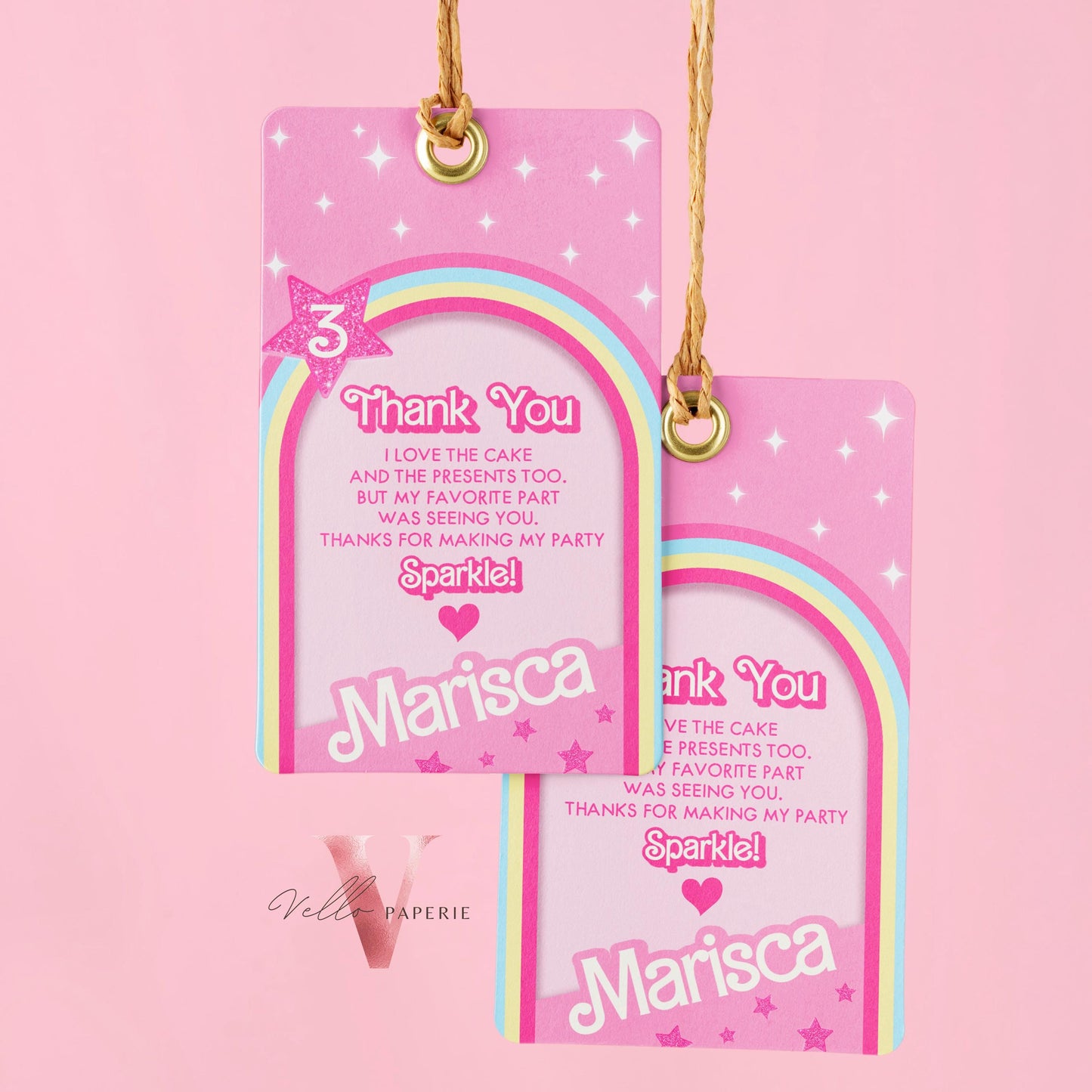 Rainbow Pink Sparkle Fashion Doll Cartoon Birthday Invitation, Unique Pink Doll Glitter Come On Lets Go Pink Party Invite Instant Template