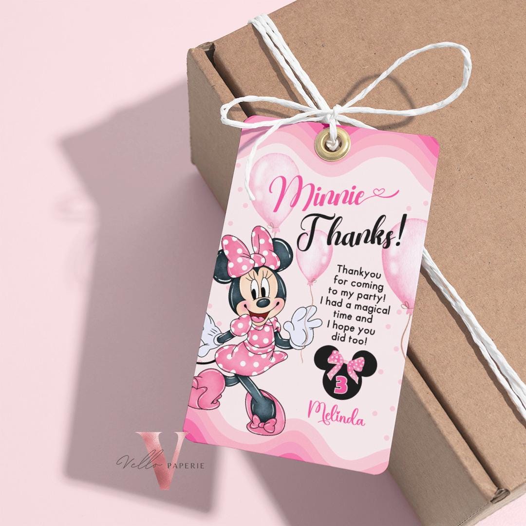 Self Editable Any Age Oh Balloons Minnie Mouse Birthday Invitation, Light Pink Polka Dot Invite, Small Girl Birthday Party Instant Template