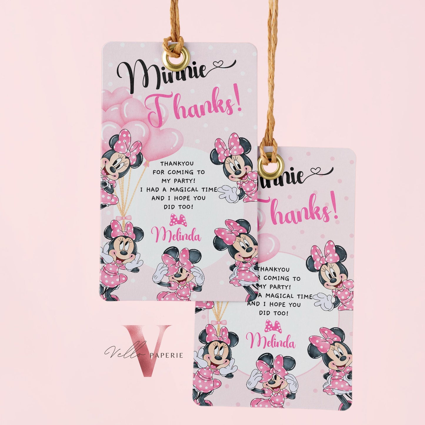 Self Editable Any Age Oh Toodlers Minnie Mouse Birthday Invitation, Light Pink Polka Dot Invite, Small Girl Birthday Party Instant Download