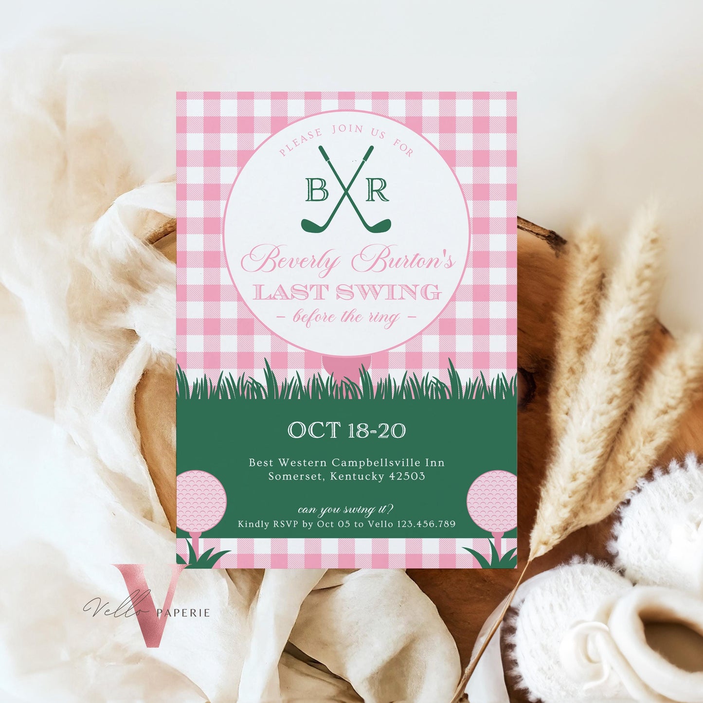 Editable Pink GOLF Bachelorette Invitation | Golf Par-tee FORE Bride's Last Swing | Golf Bachelorette Itinerary | Golf Wedding Shower