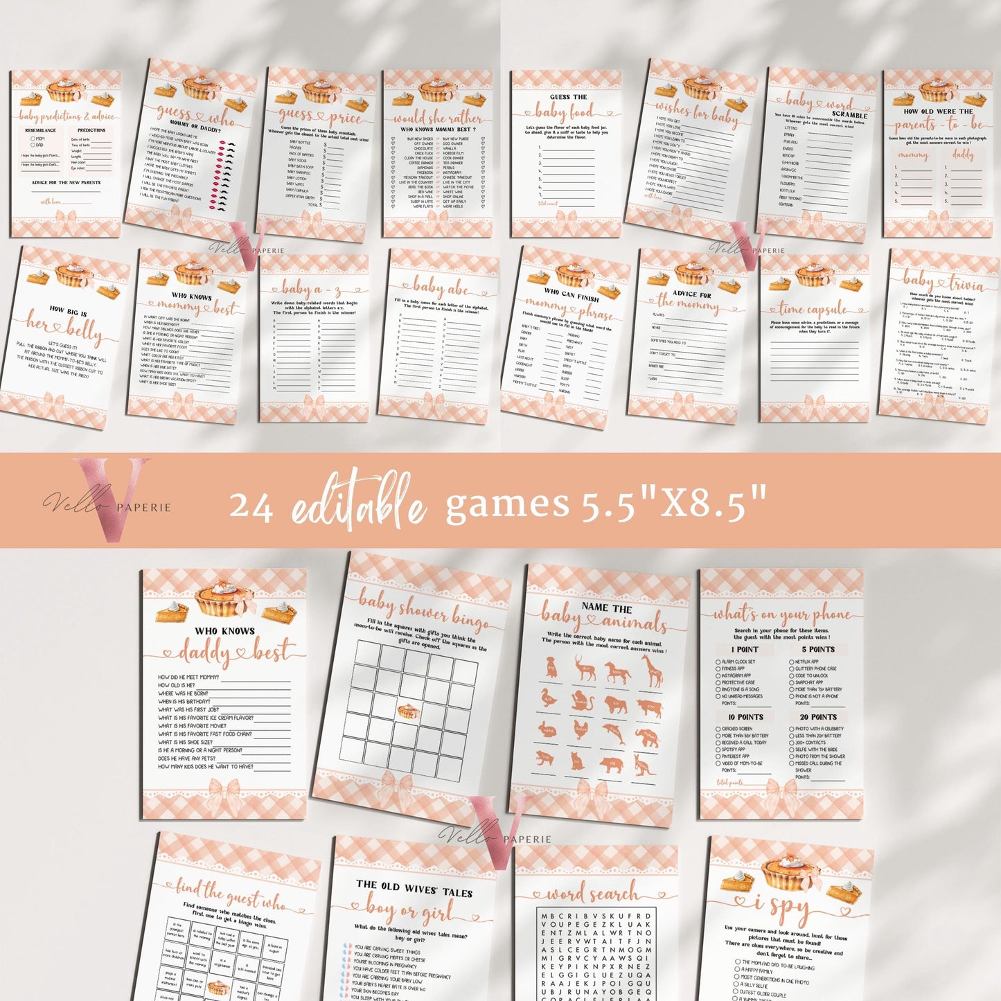 Sweet Cutie Pie Baby Shower Complete BUNDLE | FALL Autumn Cutie Pie Baby Shower Set | Gender Neutral Pie Baby Party Decor Favor Bundle CPB01