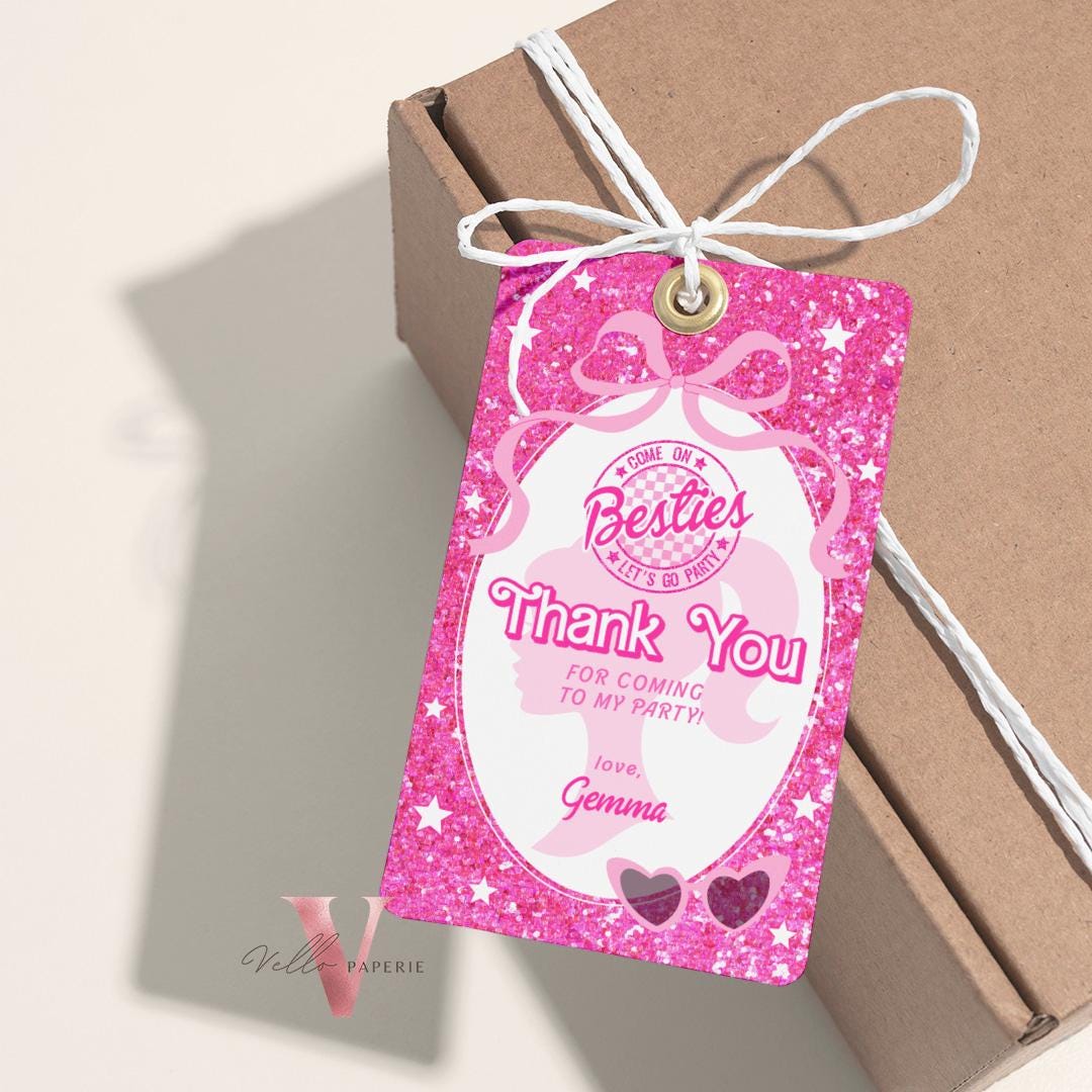 Editable Fashion Pink Doll Sparkle Birthday Invitation | Pink Doll Glitter | Any Age Pink Princess Silhoutte Party Invite Instant Template