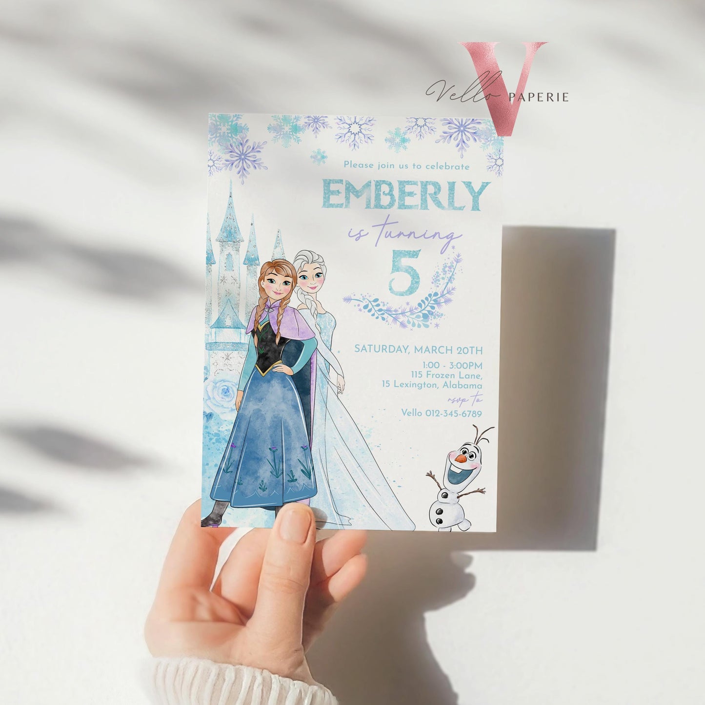 Winter Snow Frozen Invitation | ANY AGE Elsa Anna Birthday Invite | Editable Printable FROZEN Winter Princess Instant Template