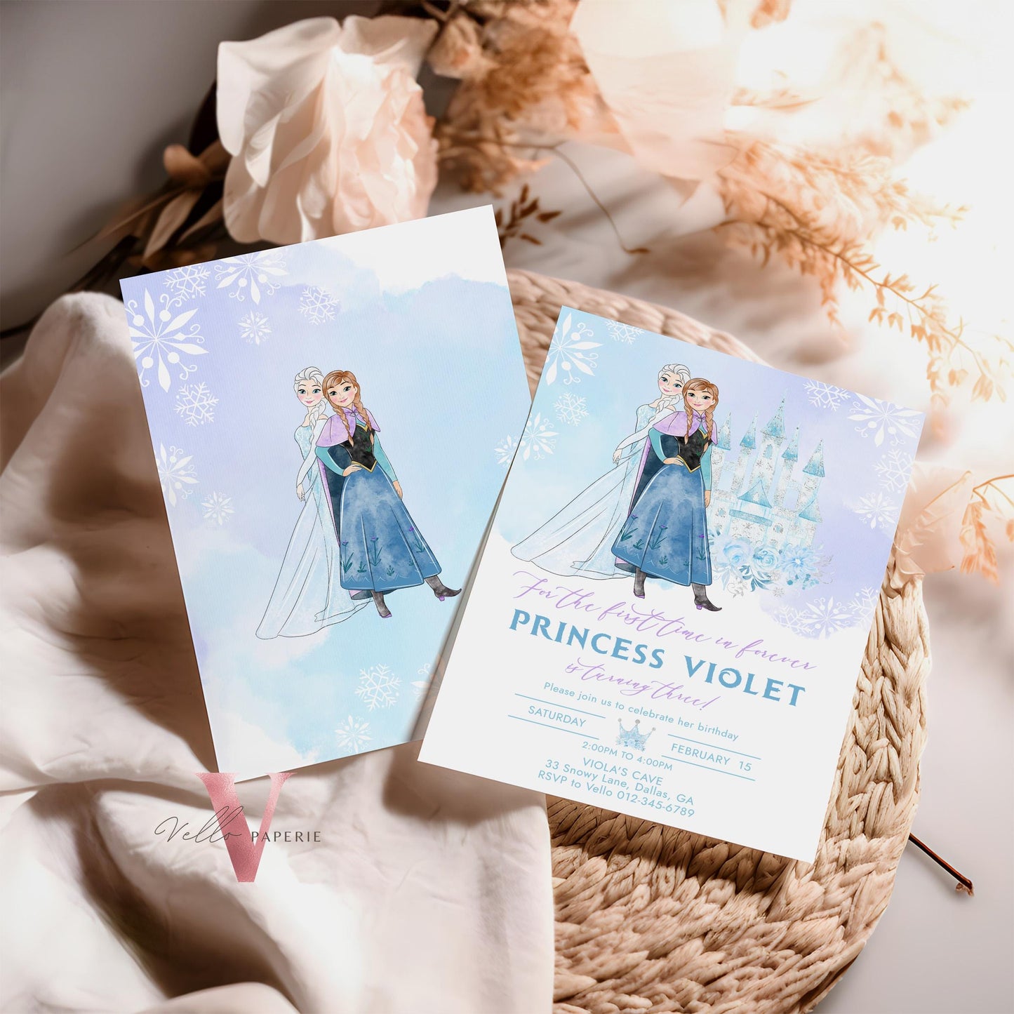 Winter Snow Frozen Invitation | ANY AGE Elsa Anna Birthday Invite | Editable Printable FROZEN Winter Princess Instant Template