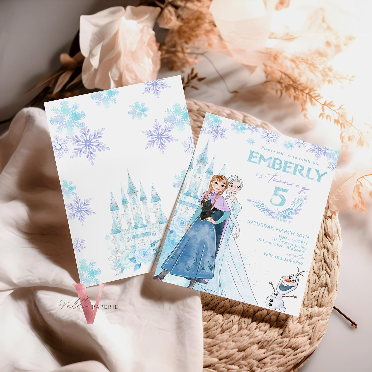 Winter Snow Frozen Invitation | ANY AGE Elsa Anna Birthday Invite | Editable Printable FROZEN Winter Princess Instant Template