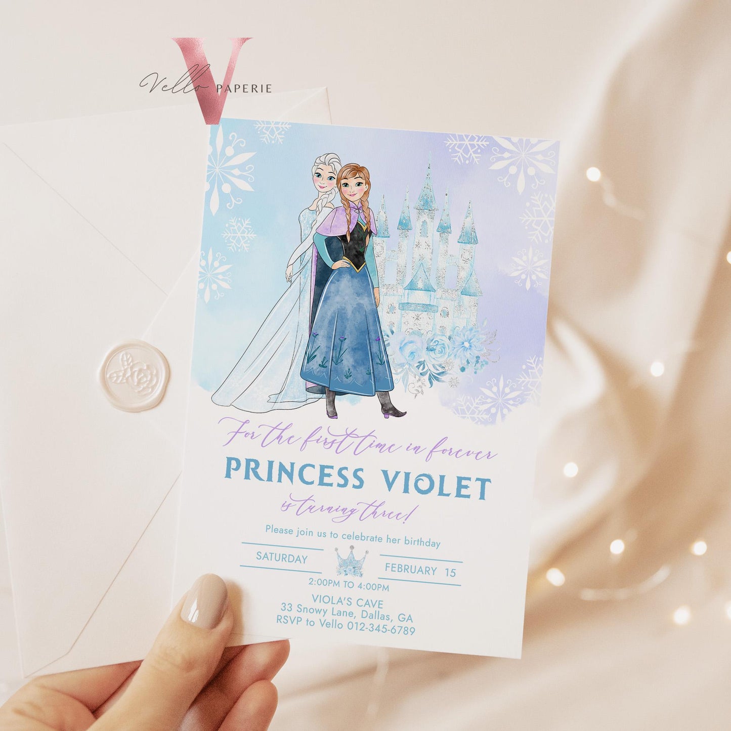 Winter Snow Frozen Invitation | ANY AGE Elsa Anna Birthday Invite | Editable Printable FROZEN Winter Princess Instant Template