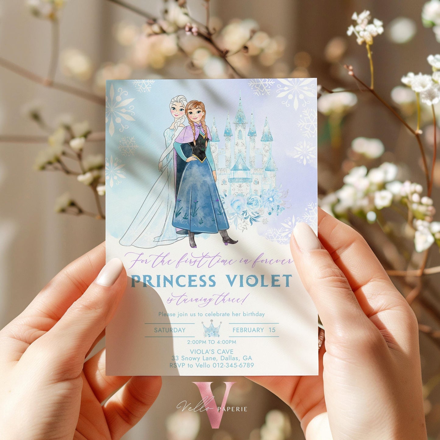 Winter Snow Frozen Invitation | ANY AGE Elsa Anna Birthday Invite | Editable Printable FROZEN Winter Princess Instant Template