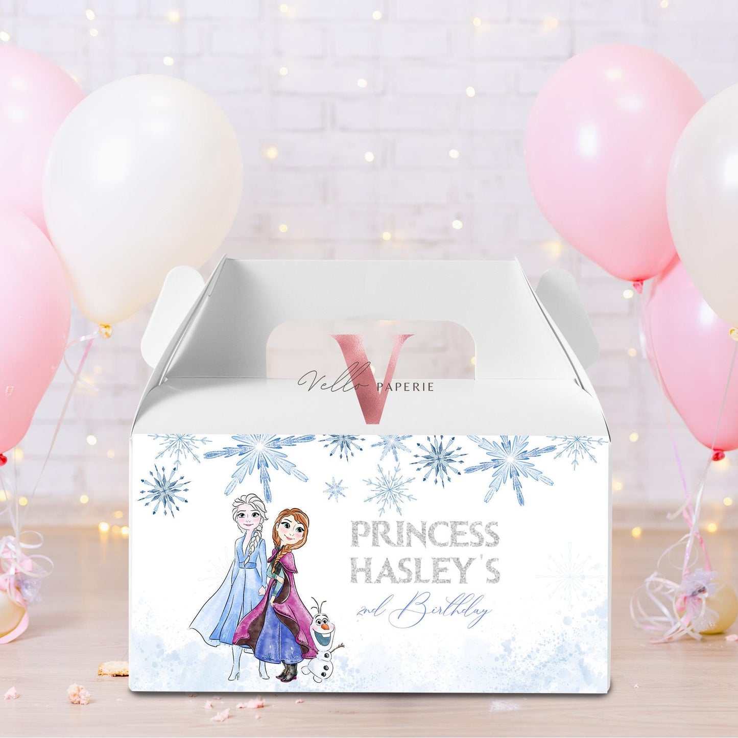 Editable Printable Any Age Frozen Birthday Party Favor | Glitter Silver Snow Princess Anna Elsa Chip Bag, Water Bottle Label, Caprisun FBP01